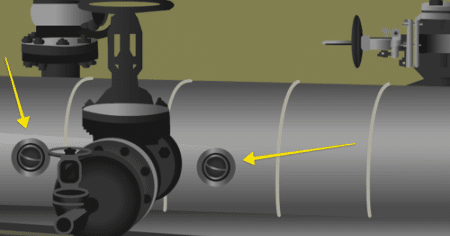 NDT plugs installed on pipeline